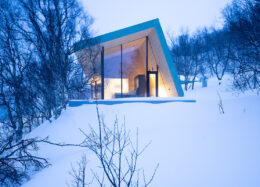 Hybridträhus Aurora Lodge i Norge