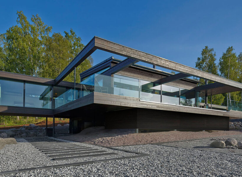 Villa Olo, futuristiskt hybridträhus